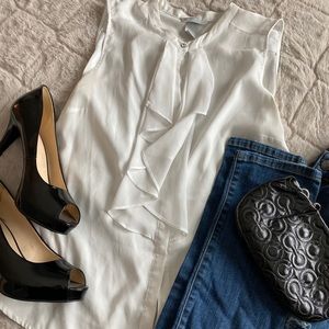 H&M ruffle front tank
